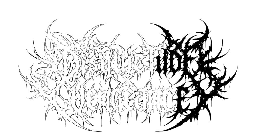 Behind the scenes artwork of the Disquietude Vengeance identity